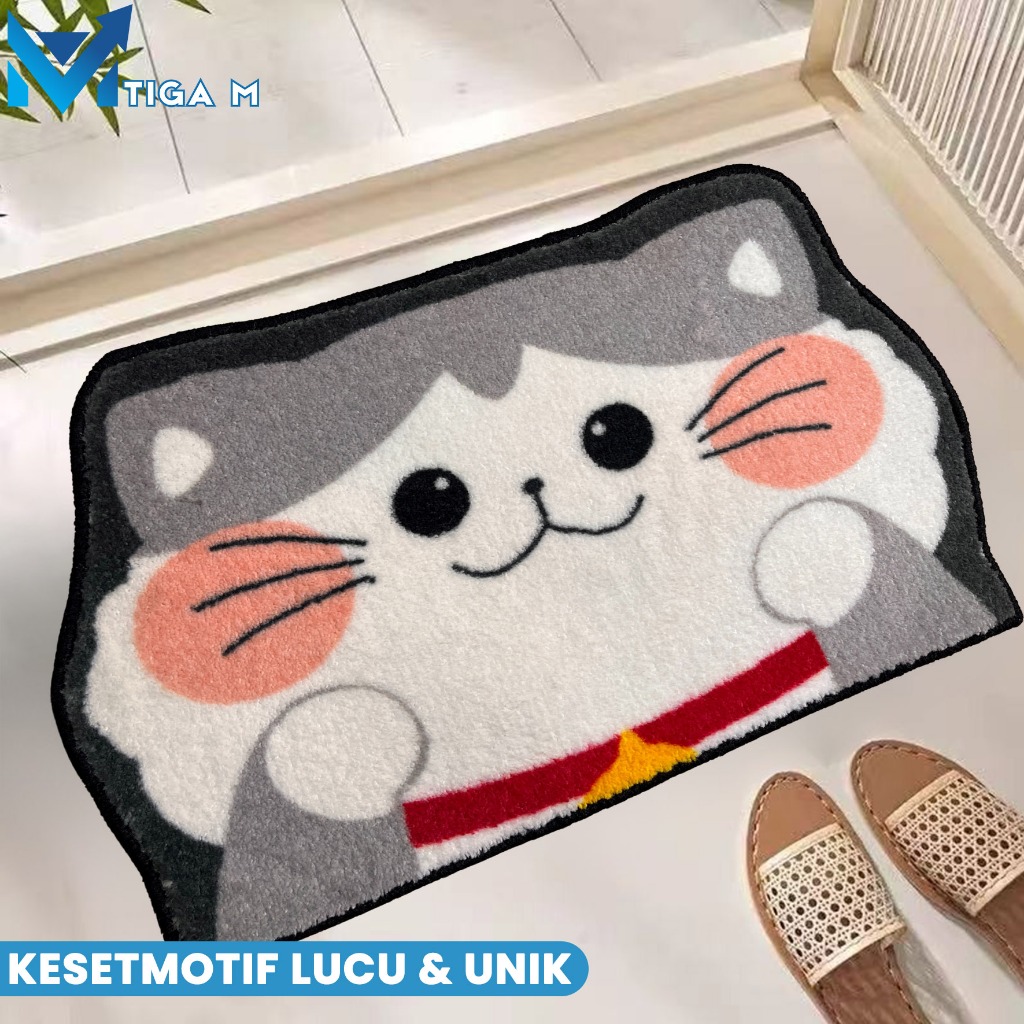 Karpet Kamar Mandi Kartun Penyerap Air Karpet Pintu Karpet Kaki Mewah Kamar Tidur Non-slip Keset Lan