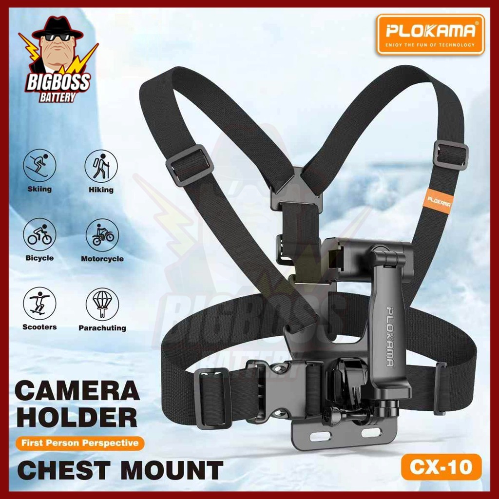 Chest Strap Tali Dada Pegangan Handphone Mount Kamera PLOKAMA CX10 Body Belt Holder HP Clip Clamp 36