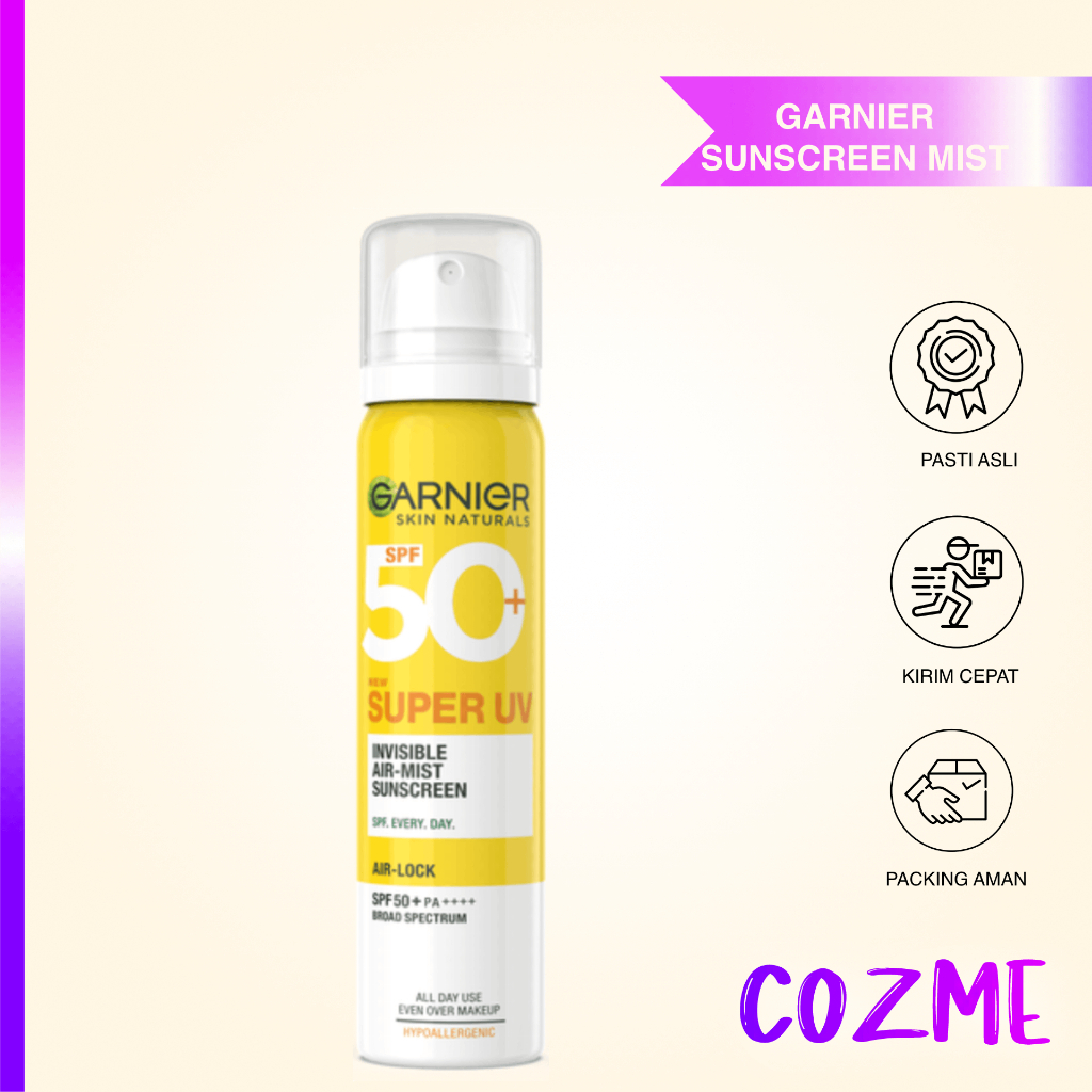 GARNIER Super UV Invisible Air Mist Sunscreen SPF 50+ PA++++ 75mL