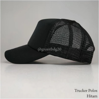 Topi Polos Trucker Polos lengkung setelan warna hijau army Hitam Navy Blue Marun Biru Abu Hijau Mera