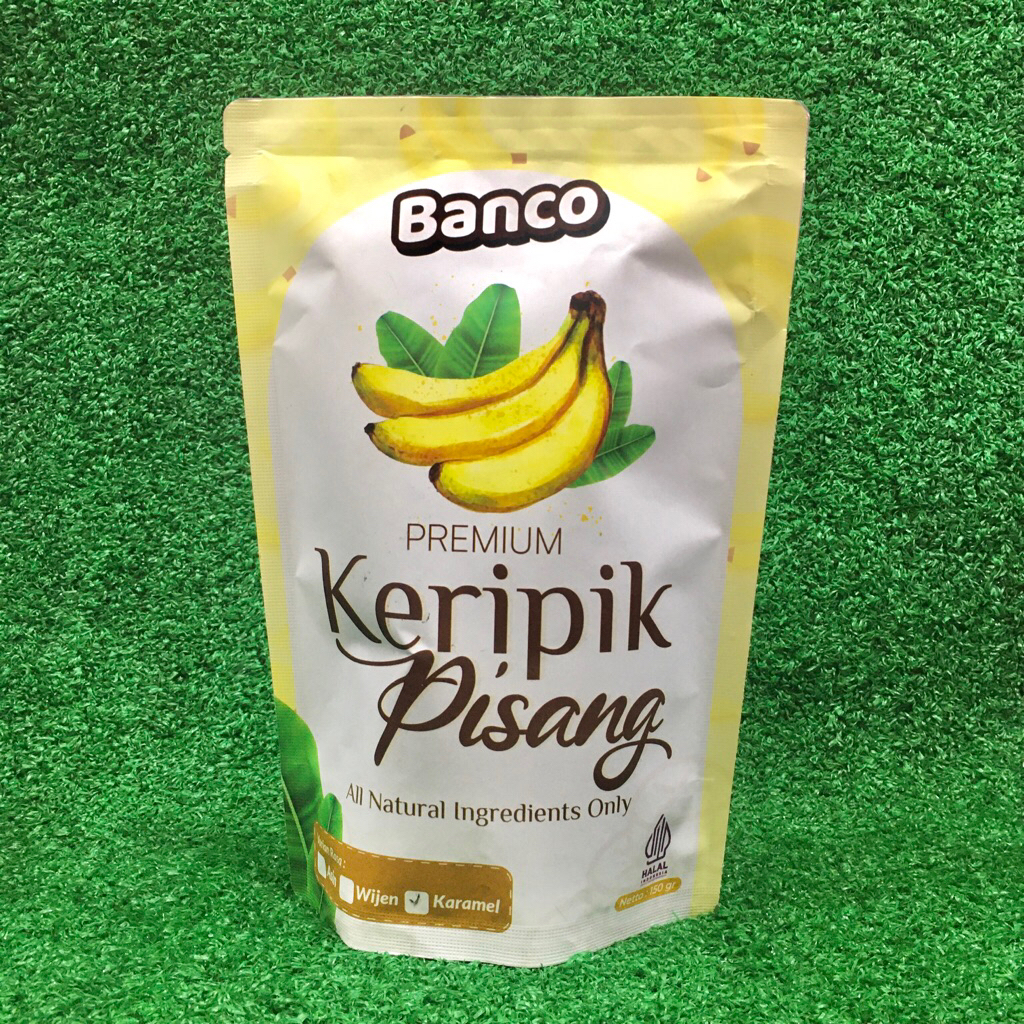 

Banco Keripik Pisang Karamel Premium Snack All Natural Ingredients Only 150gr Lokal HALAL
