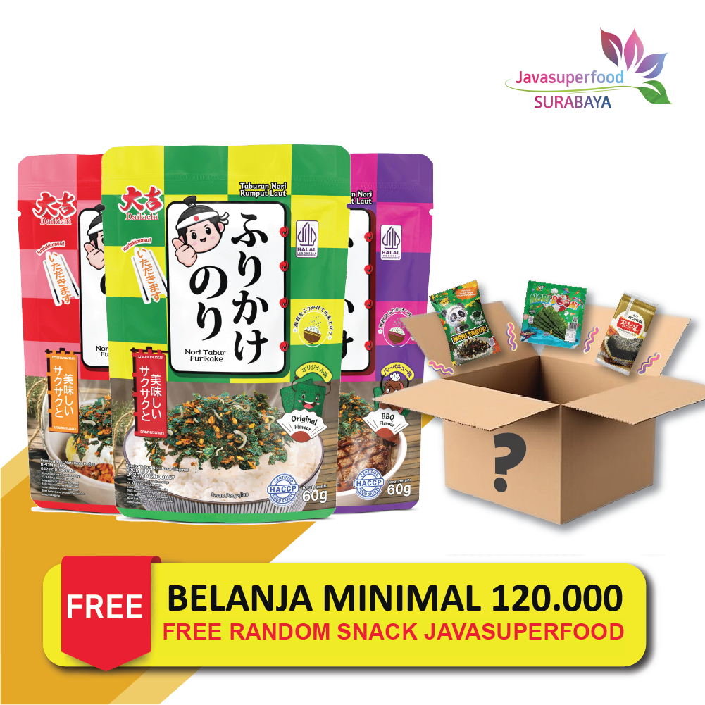 

Nori Tabur Furikake Rumput Laut Panggang Campuran Ikan Teri 60g Halal