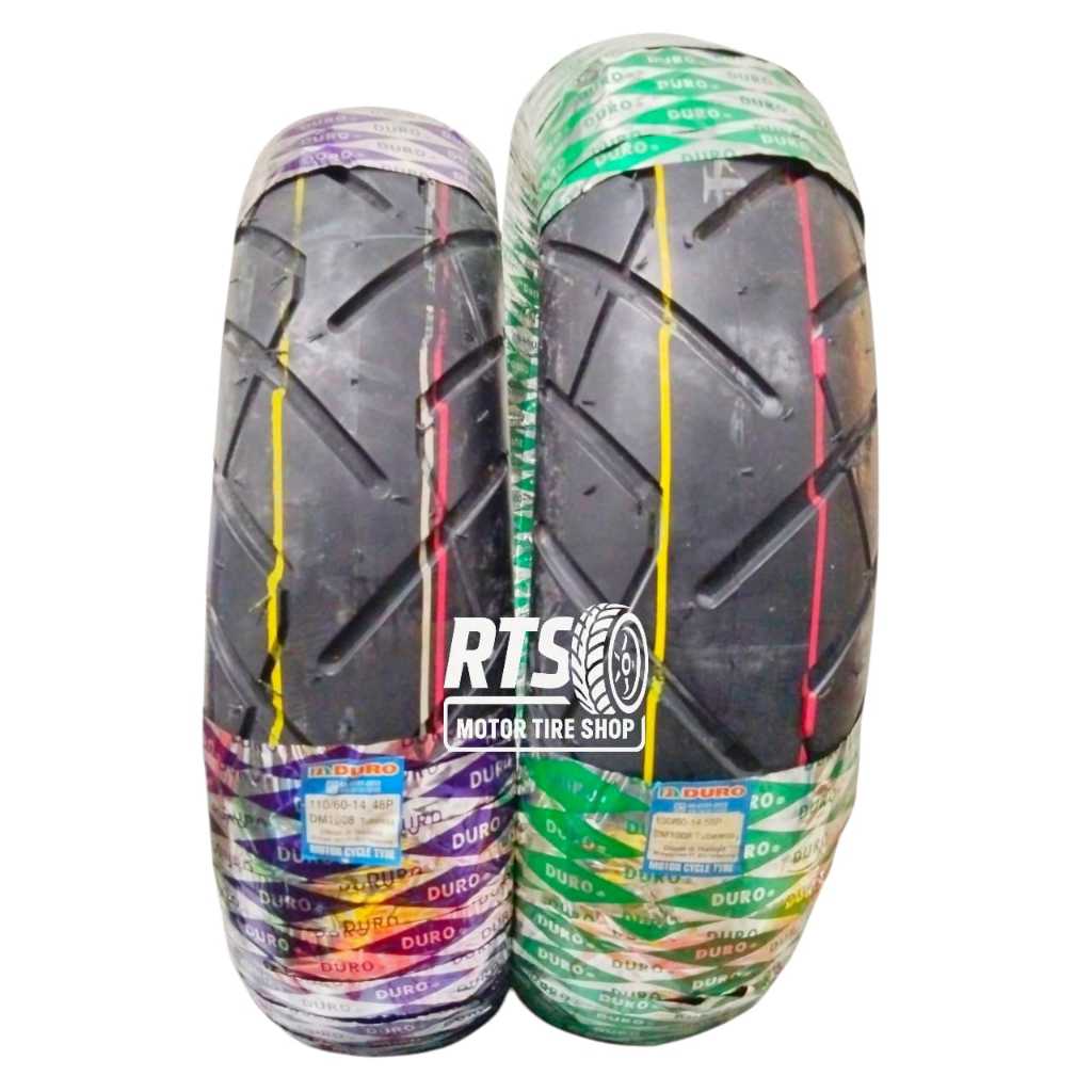 Ban luar DURO 110/60-14 dan 130/60-14 ring 14 tubless untuk ban motor metic