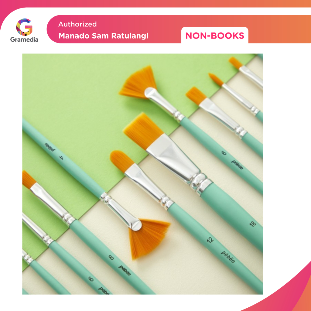 

Gramedia Manado-Pebeo 8 pinceaux acrylique polyamide set 8