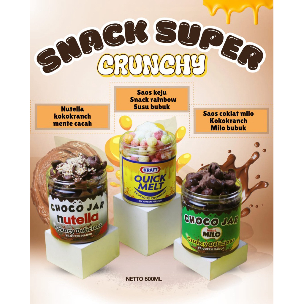 

Choco Jar MILO/NUTELLA/CHEESE uk 600ml