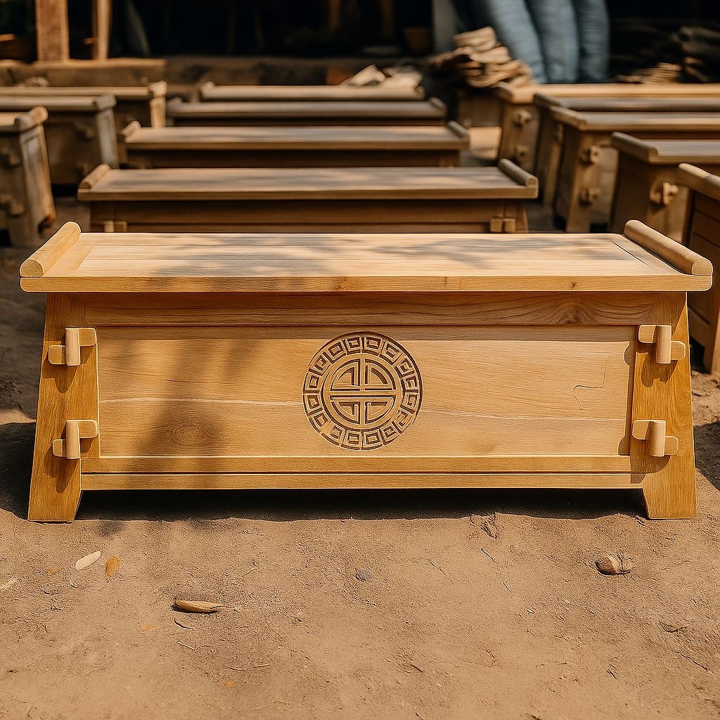 Meja Peti Dekoratif Kayu Jati Solid
