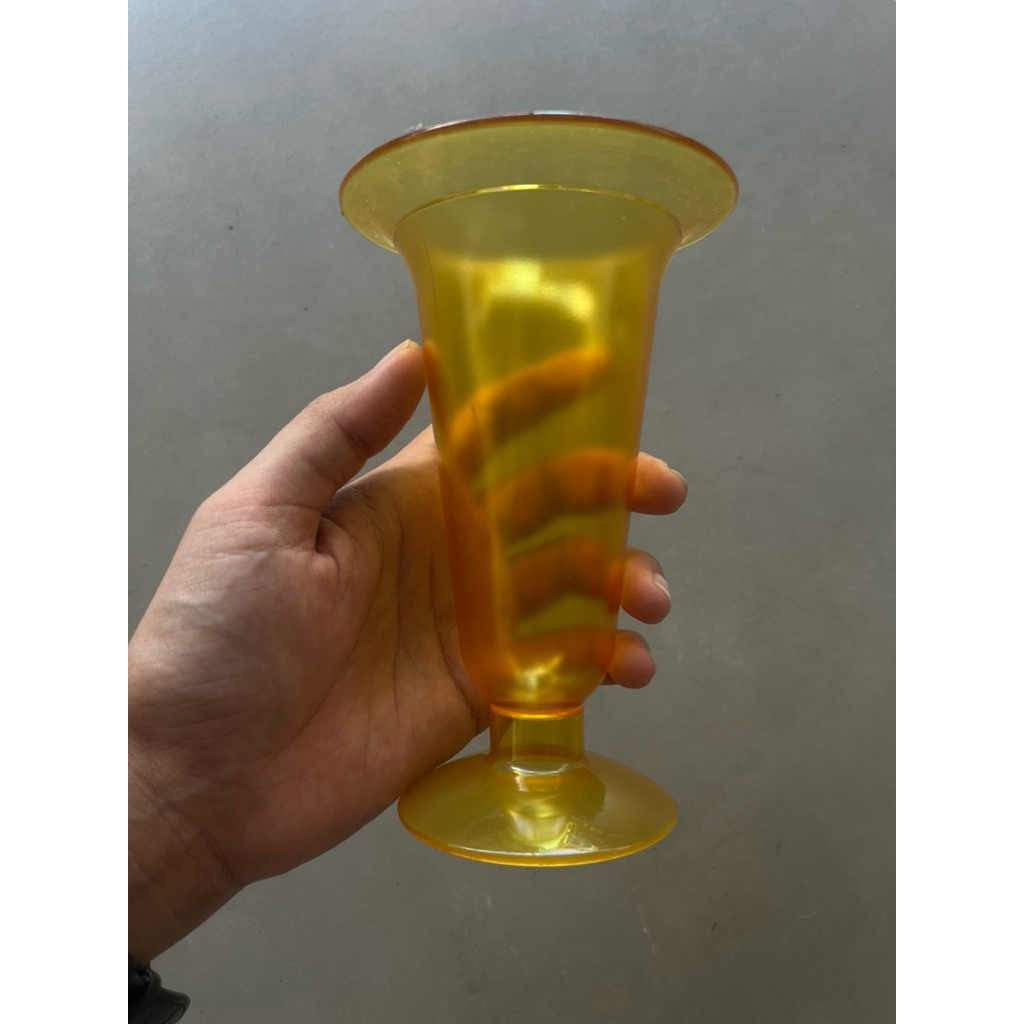 CUCI GUDANG GELAS TUPPERWARE DESAERT PARFAIT GLASS GOLD GELAS ES KRIM - TERMURAH