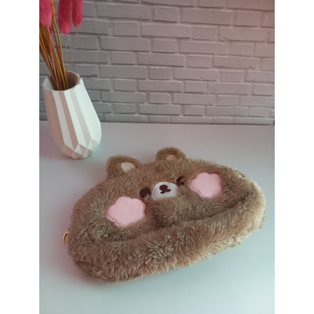 

tempat pensil lucu/cute pencil case / pouch make up beruang coklat/bear