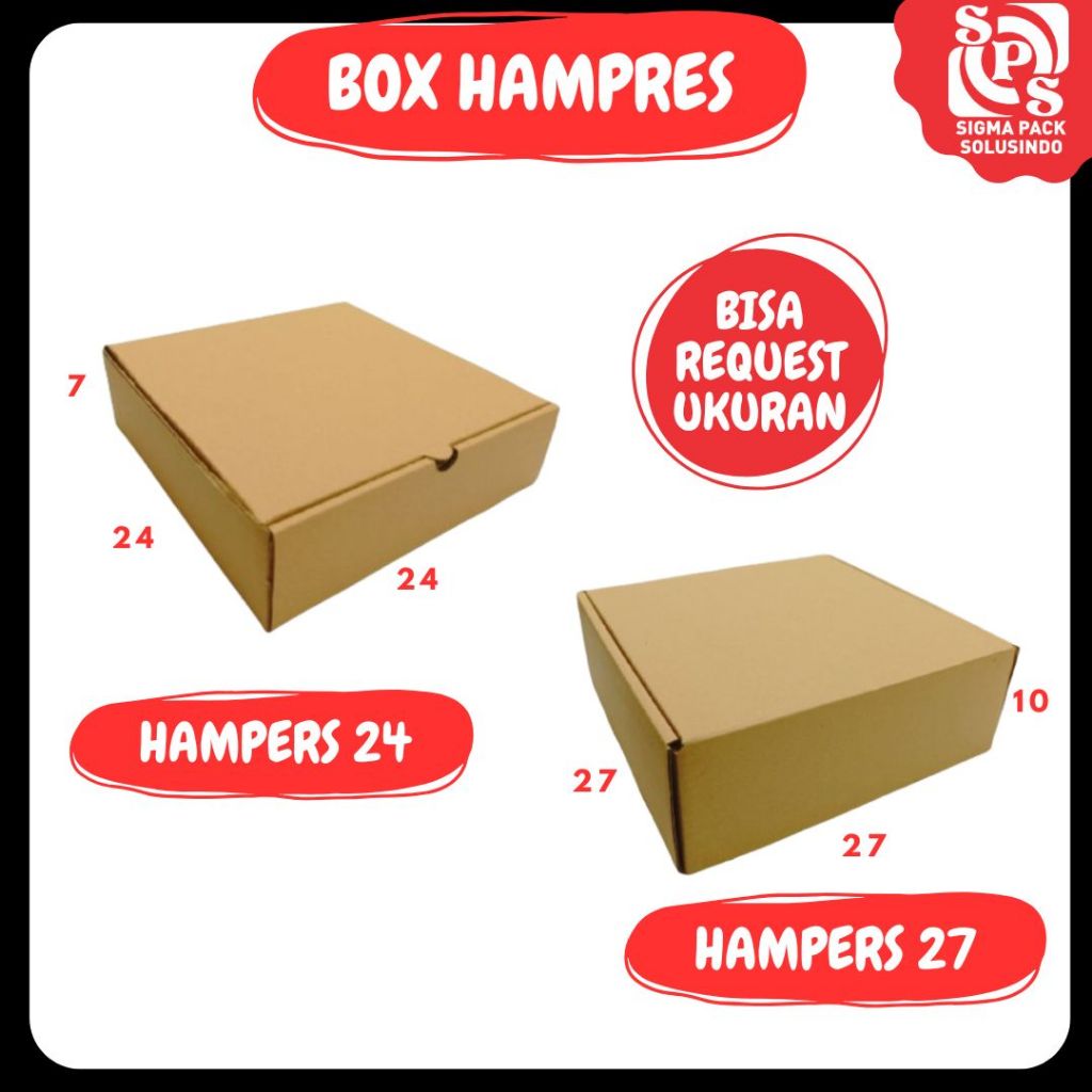 

Kardus Hampers 24x24x7 LD / 27x27x10 LS Box Ied Mubarok Dus Idul Fitri Dus Lebaran Zigma Shop