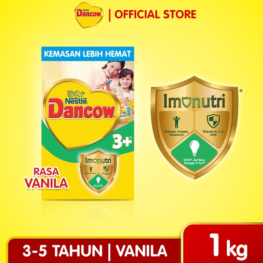 

FLAS SALLE Susu Dancow 1+ Vanila Madu Tahap 1-3 Tahun 1000 Gram (Imonutri)