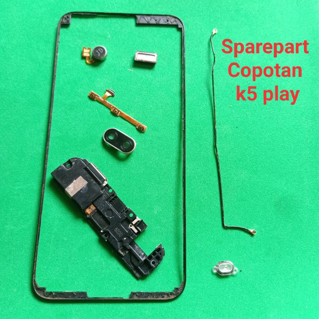 Sparepart Copotan Lenovo K5 play L38011 Second Original  Getar  speaker telfon  kabel siyal  kaca la