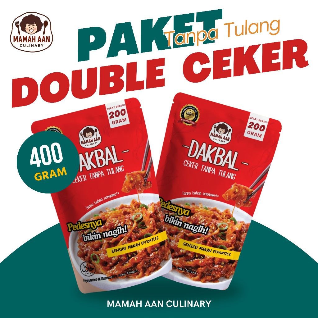 

MAMAH AAN PAKET DOUBLE CEKER PREMIUM - Paket isi 2, harga lebih ekonomis. best seller dakbal!