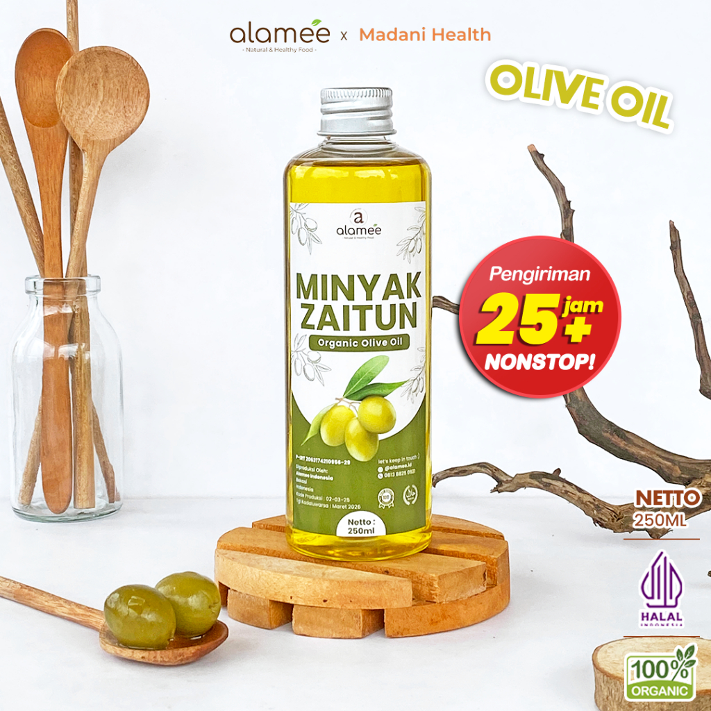 

ALAMEE Minyak Zaitun Untuk Diminum Olive Oil Extra Virgin Organic Organik Murni Asli Masak EVOO