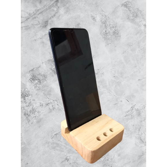 

Stand Kayu Tempat Dudukan HP dan Pensil
