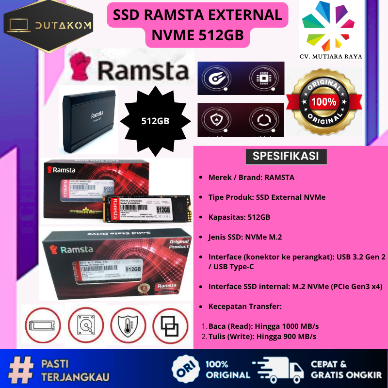 SSD EXTERNAL NVME RAMSTA 512GB