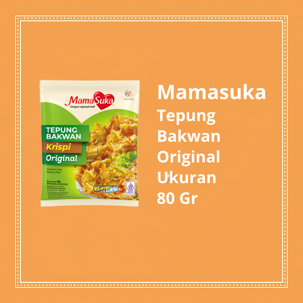 

Mamasuka Tepung Bakwan Original 80gr - Tepung Praktis untuk Bakwan Rumahan Enak