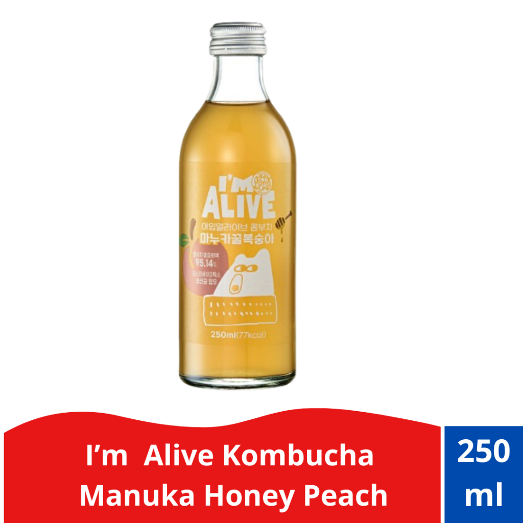 

I'm Alive Kombucha Manuka Honey Peach/Teh Fermentasi i Rasa Madu dan Buah Persik 250ml