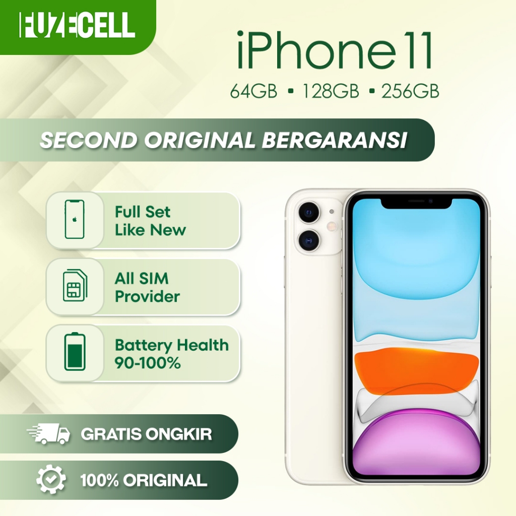 iphone second 11 64GB 128GB 256GB EX INTER100% fullset mulus like new murah hp ip TERPECAYA