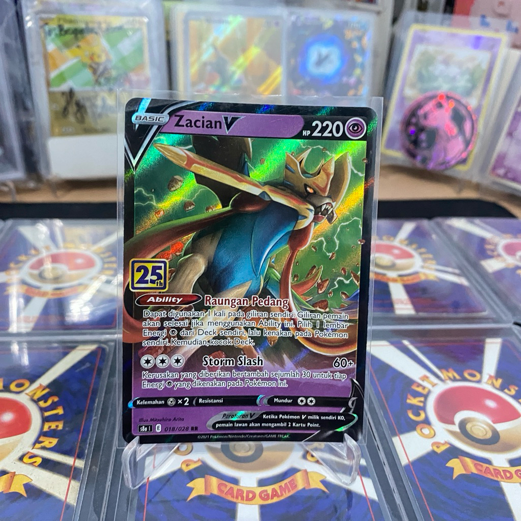 Zacian V 018/028 RR TCG Pokemon 25Th Anniversary Indonesia