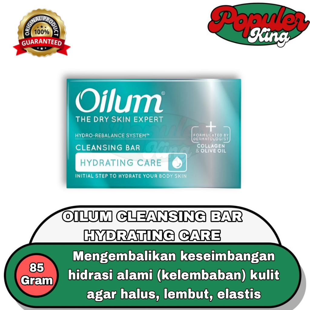 Oilum Cleansing Bar Hydrating Care 85 gram / Facial Wash / Sabun Pencerah Wajah