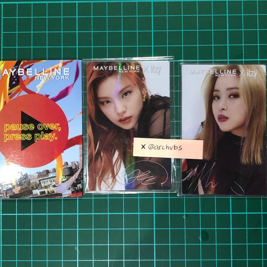 PHOTOCARD ITZY MAYBELLINE ULTRAMILK YEJI LIA RYUJIN YUNA