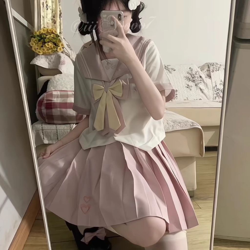 seifuku - seragam sekolah seifuku pink pastel