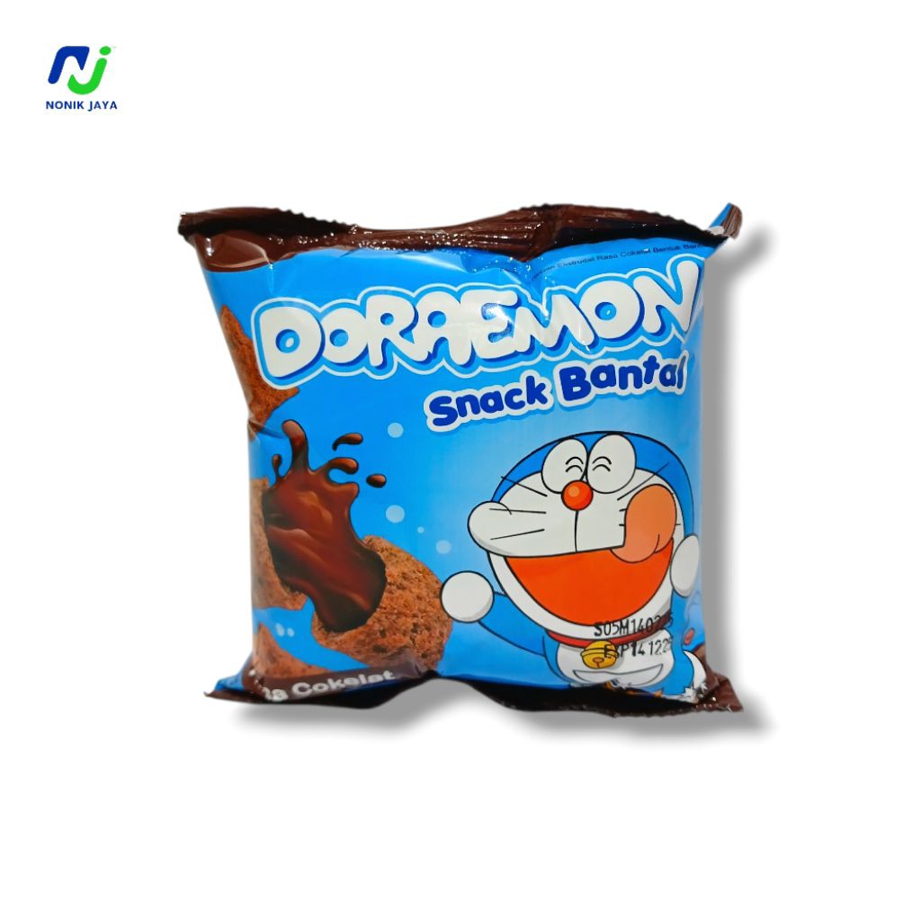 

( 1 PACK ISI 10 PCS ) Doraemon Snack Bantal Rasa Cokelat Pack Isi 10 Pcs@30g