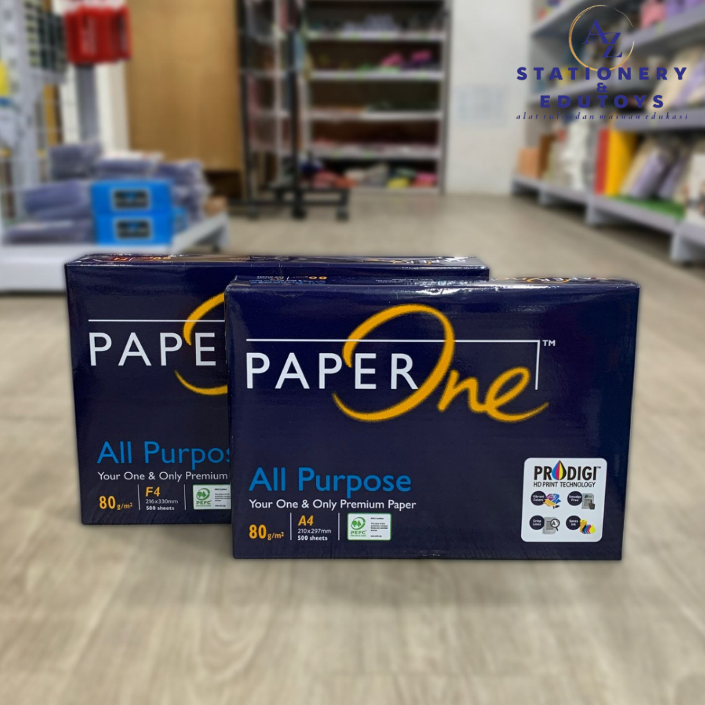 

Kertas HVS PaperOne™ A4 & F4 80gsm All Purpose Premium Paper Kertas Print & Fotocopy Paper One 1 Rim