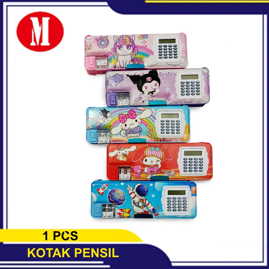 

Kotak Pensil Kalkulator bahan plastik CNX-818 RANDOM