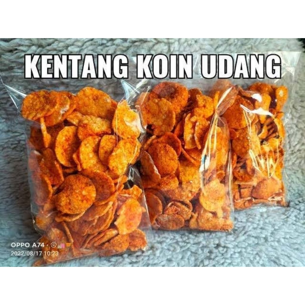 

(250gr) Keripik kentang Udang koin - Pedas Manis