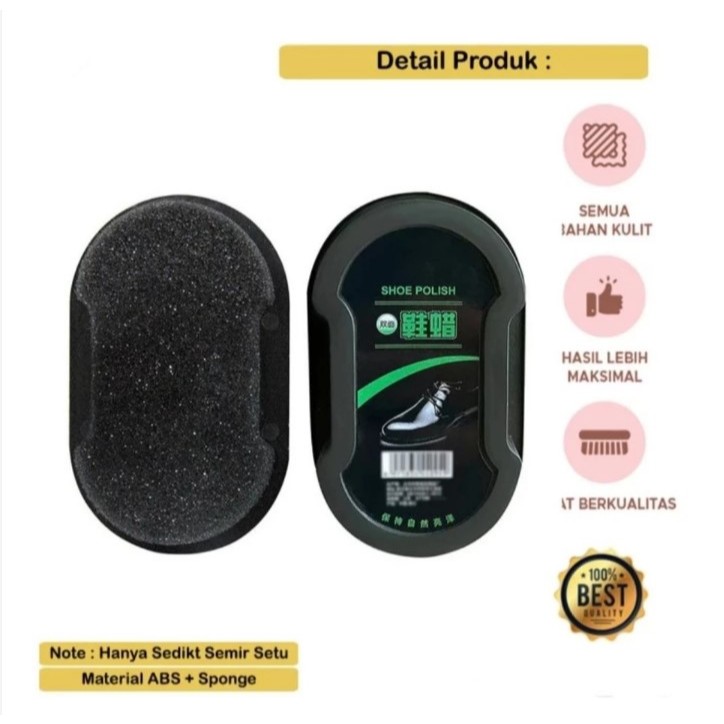 Semir Sepatu Spons Magic cling Langsung Hitam Mengkilap