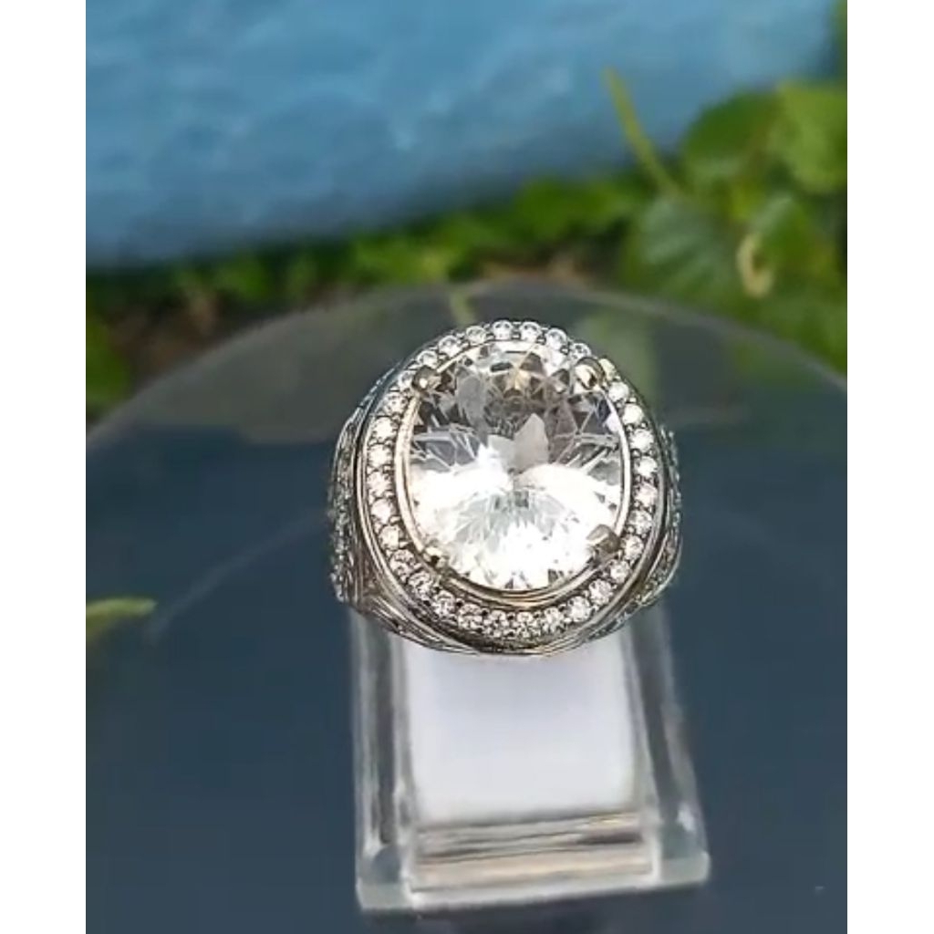 cincin pria batu kecubung air Kalimantan