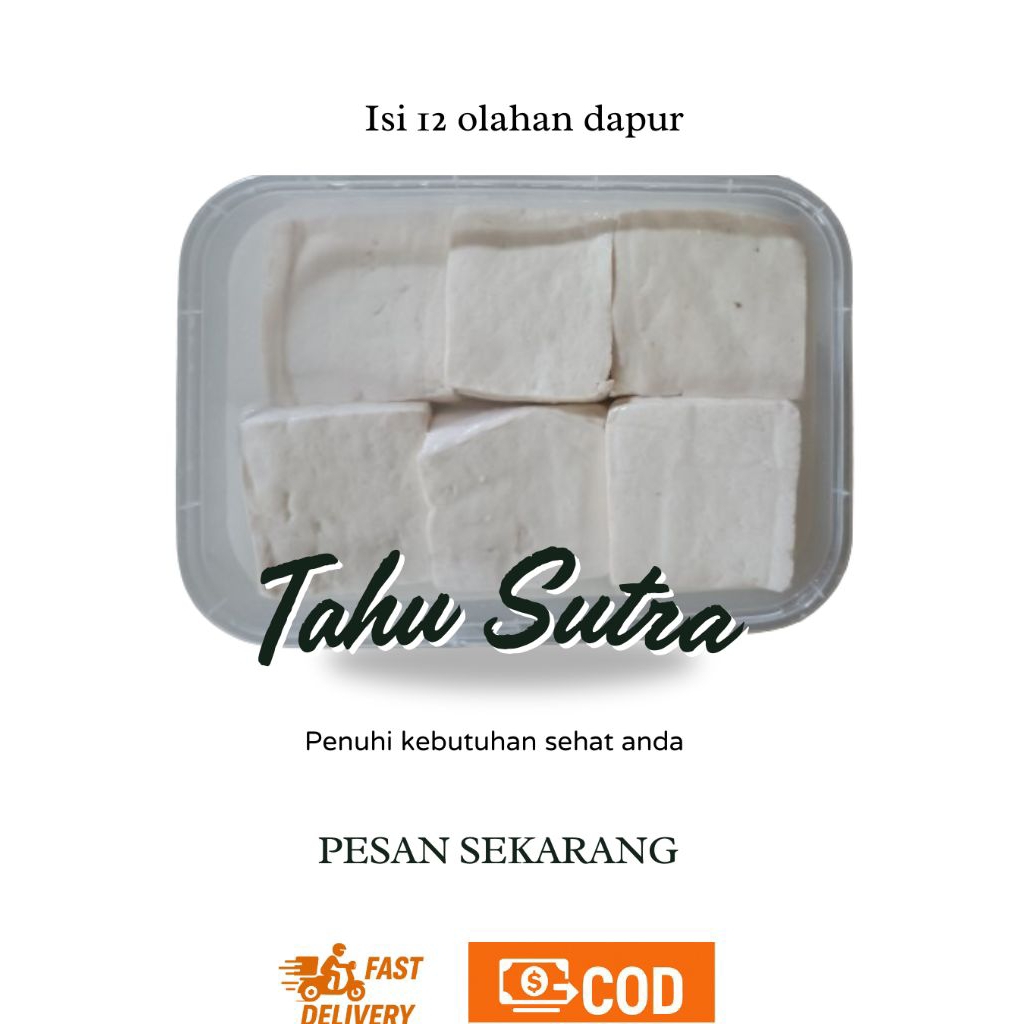 

Tahu Sutra Premium Isi 12 - Tahu Putih Lembut Fresh Harian Cocok Goreng