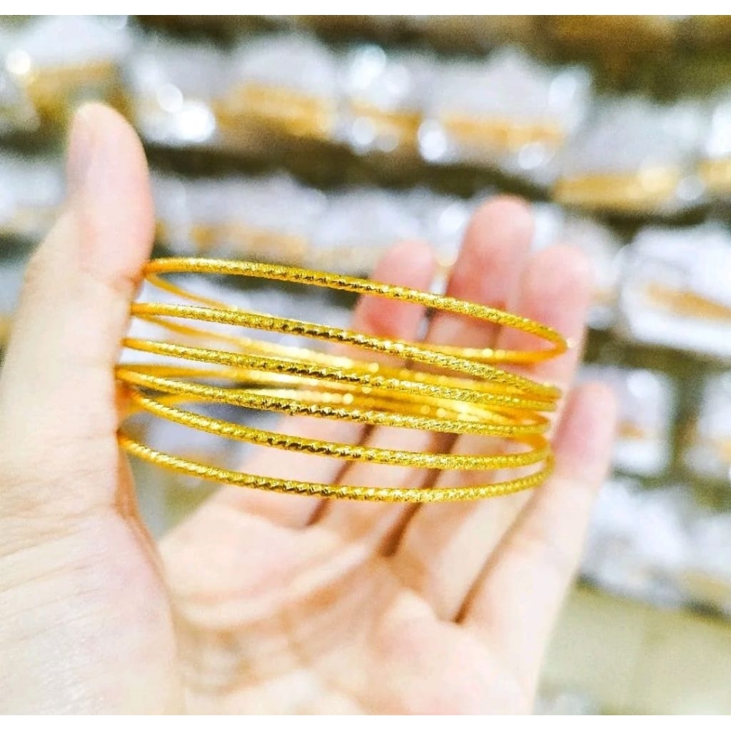 gelang tangan keroncong dewasa bahan titanium asli anti luntur