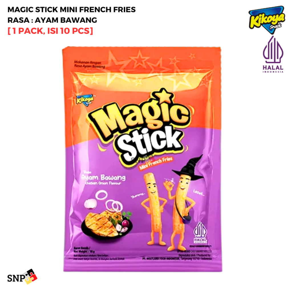 

KIKOYA SNACK Kerupuk Kentang Magic Stick Mini French Fries [1 Pack, isi 10 Pcs]