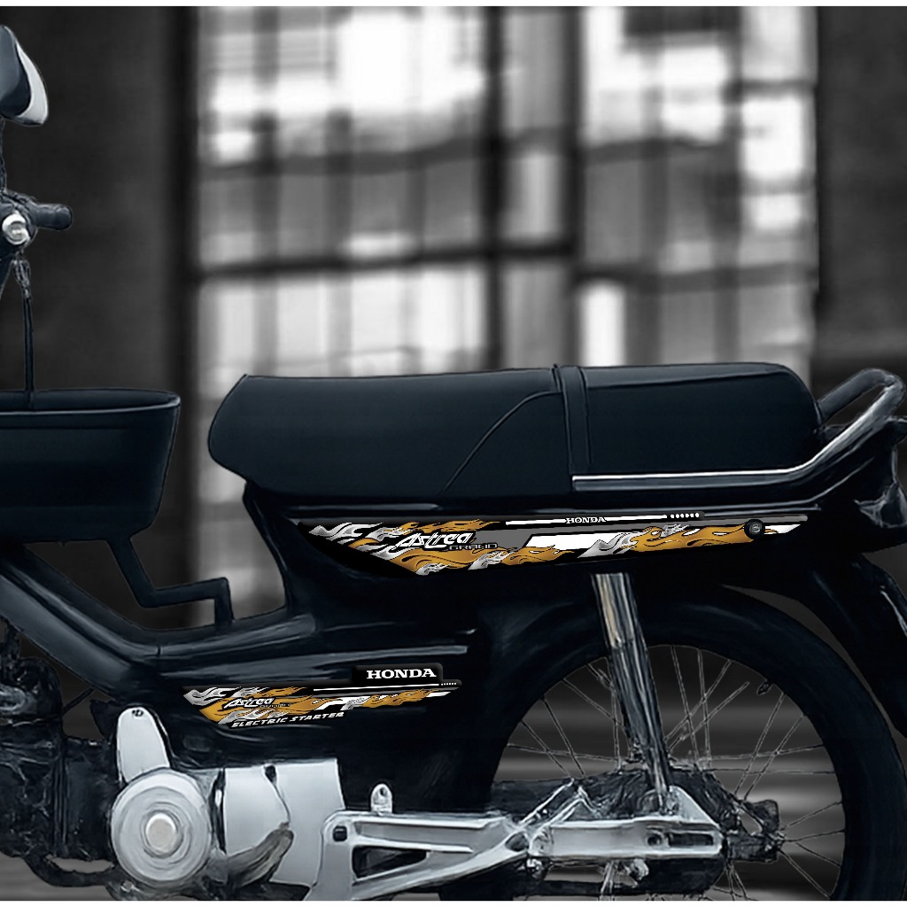 Striping Stiker Astrea Grand Transparan terbaru Variasi aksesoris Honda astrea grand Prima bulus sab