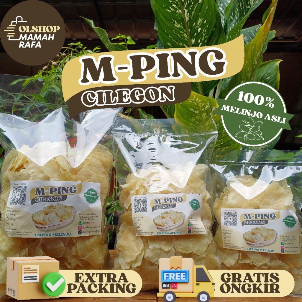 

Emping Melinjo Premium M-PING – Camilan Khas Cilegon | Tanpa Pengawet | Siap Goreng | 250gr/500gr/1kg