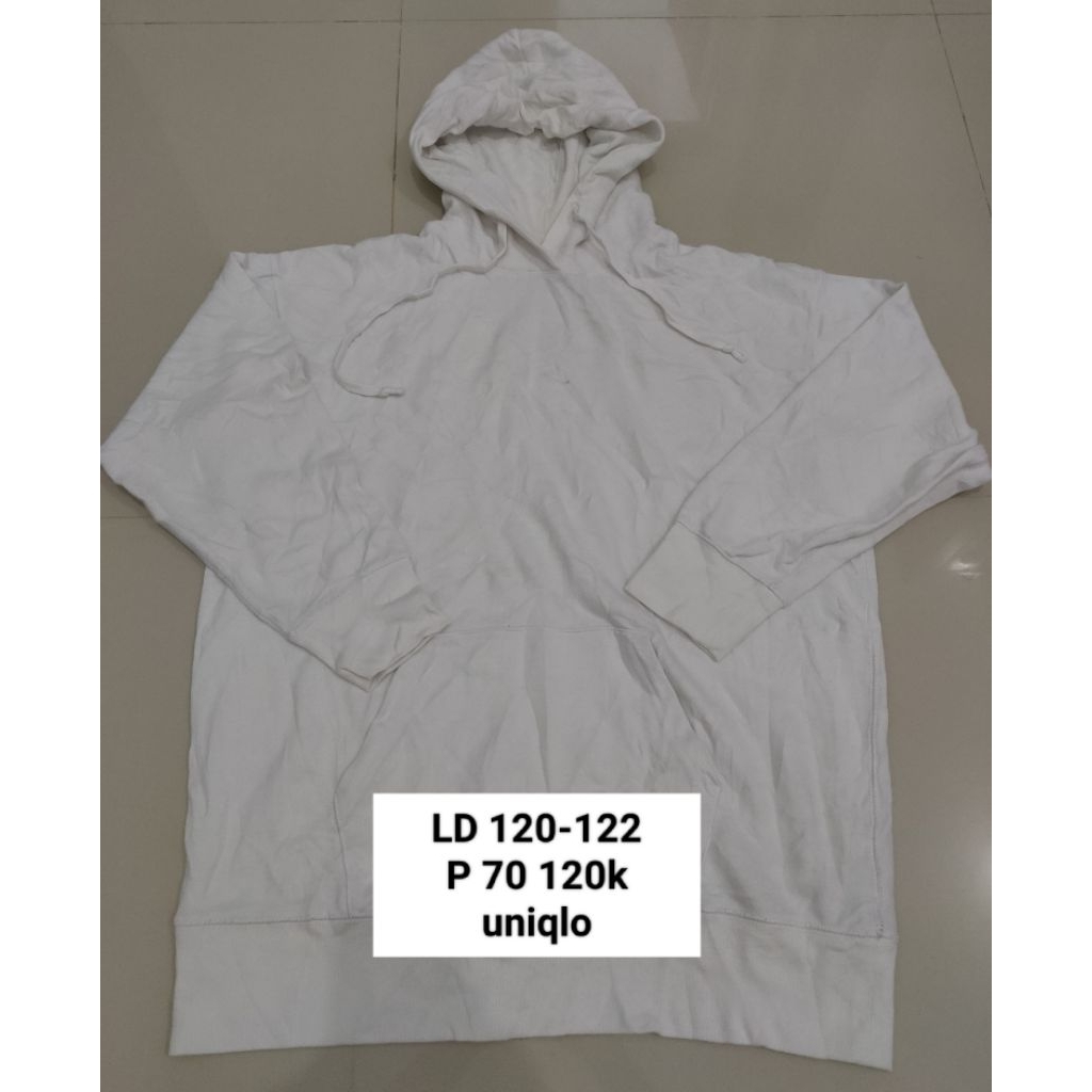 Hoodie Uniqlo Putih Polos