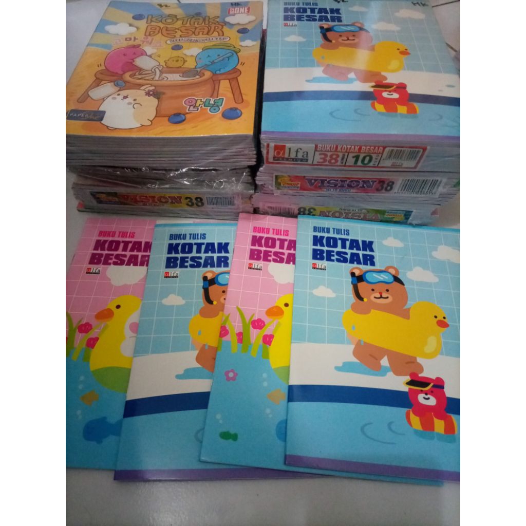 

Buku kotak besar Murah meriah 1 pak | isi 10 buku| 38 lembar