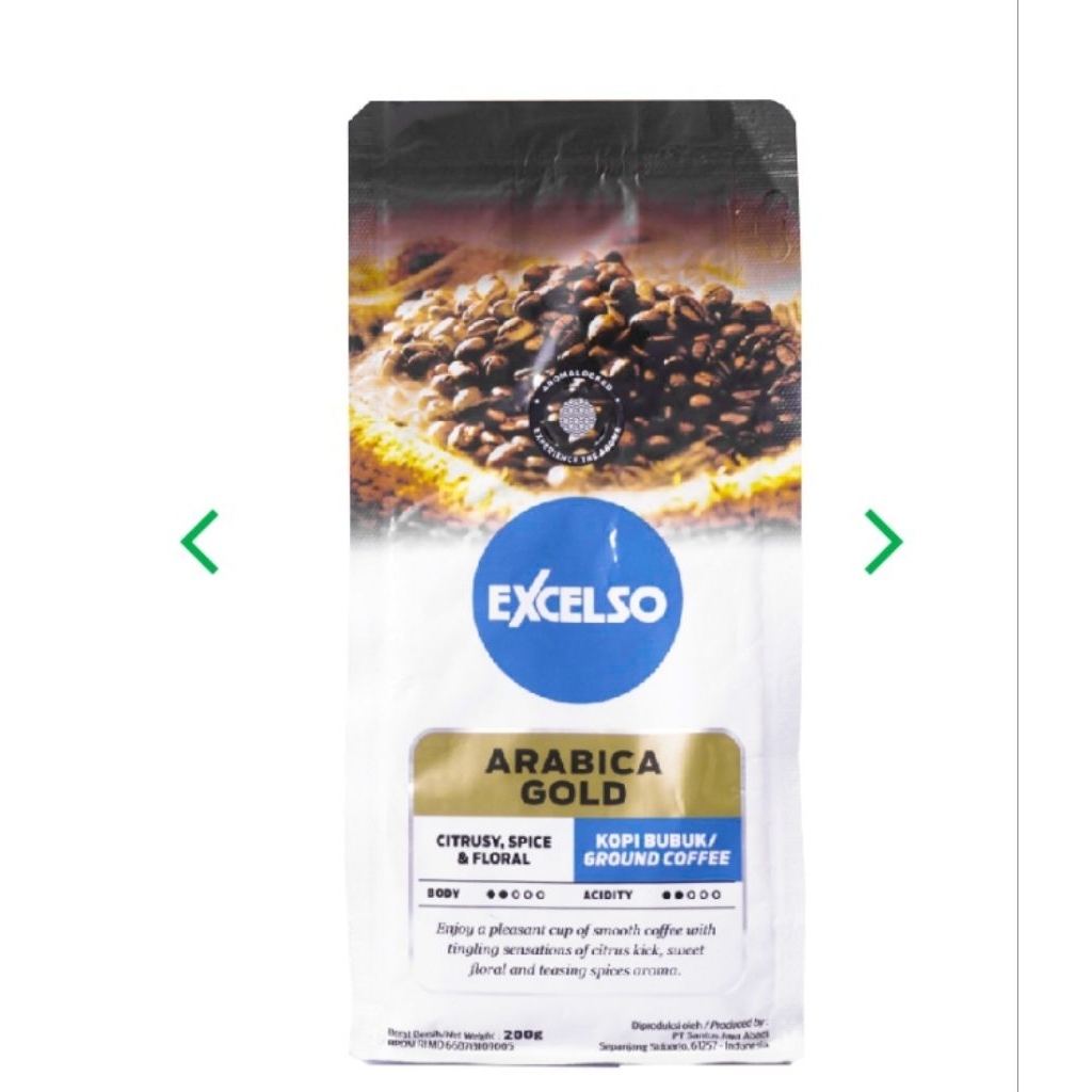 

Kopi Excelso Gold Arabica Gold Kopi Bubuk /Biji Kopi 200 gr