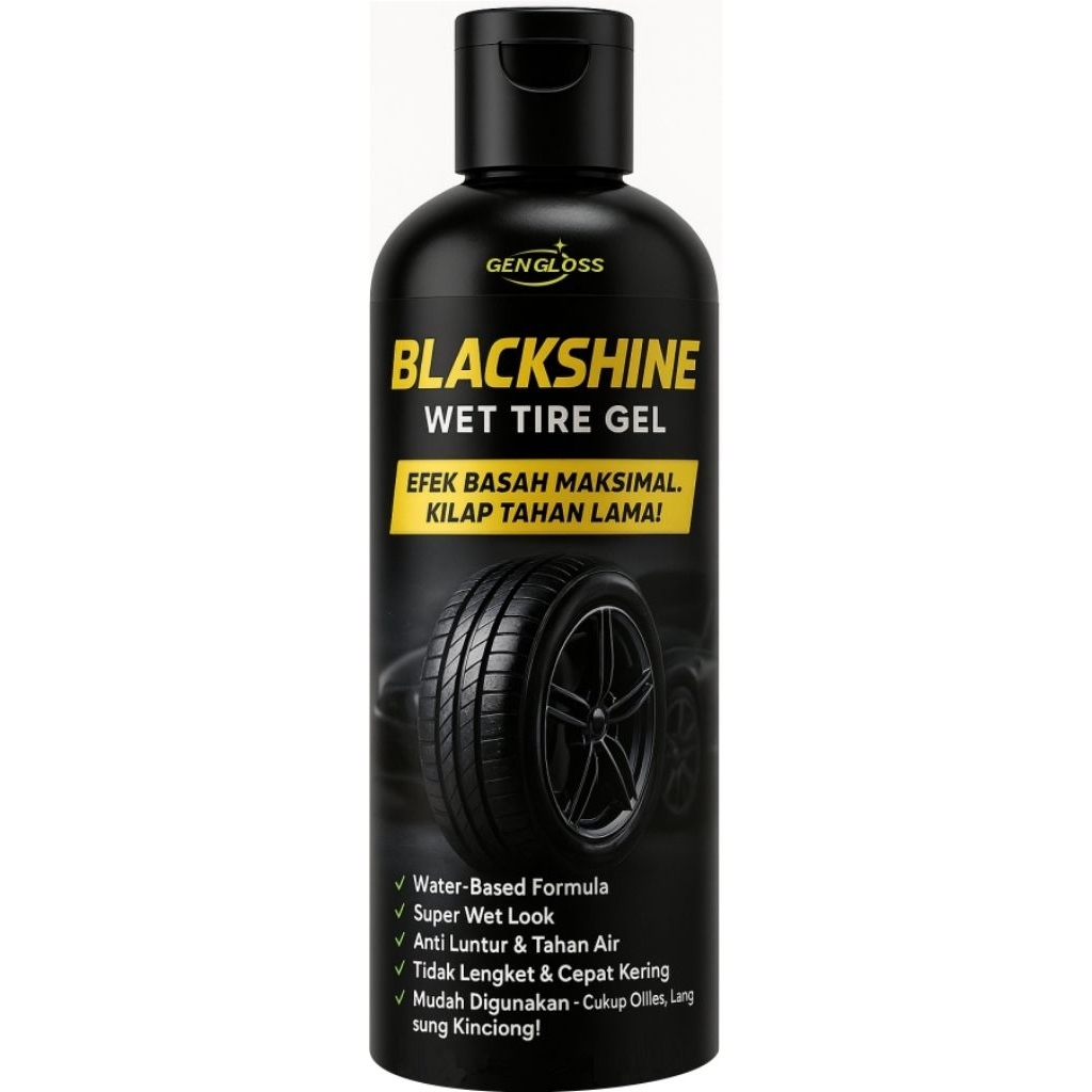 Murah Gengloss Semir Ban "Black Shine" Pengkilap Ban - Dashboard / Penghitam Ban Mobil - Motor