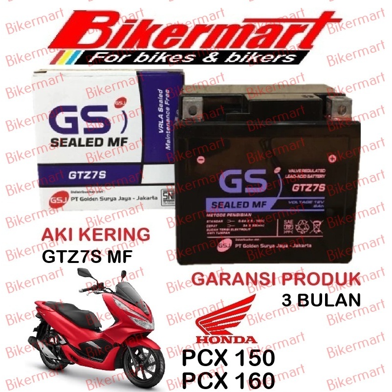 Aki Motor Honda PCX 150 PCX 160 GTZ7S Accu Kering MF
