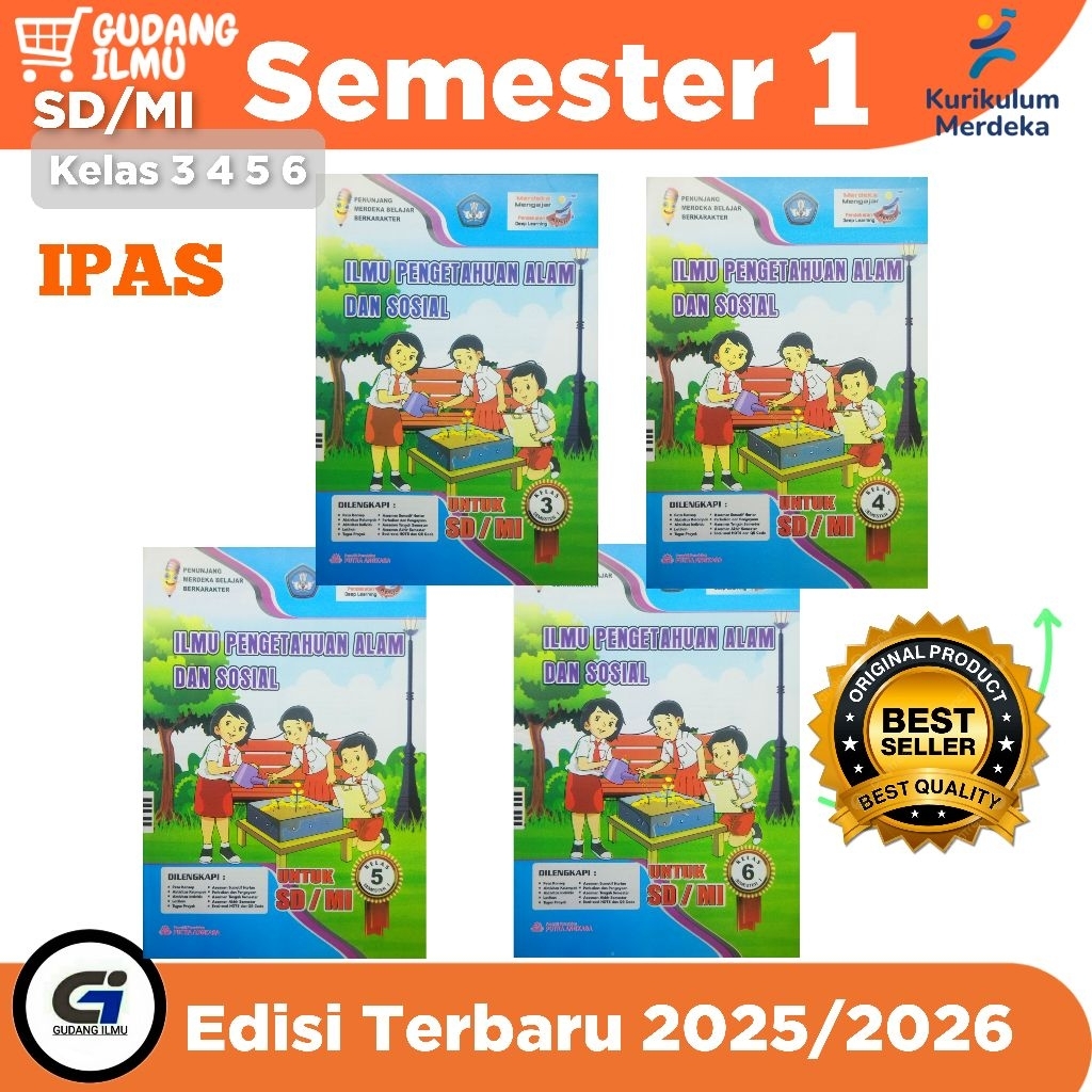 LKS IPAS / IPA & IPS SD/MI Kelas 1 2 3 4 5 6 Semester 1 l deep learning l putra angkasa