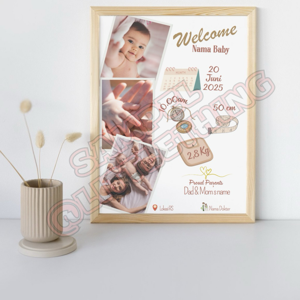 kado Bingkai Foto Biodata Bayi