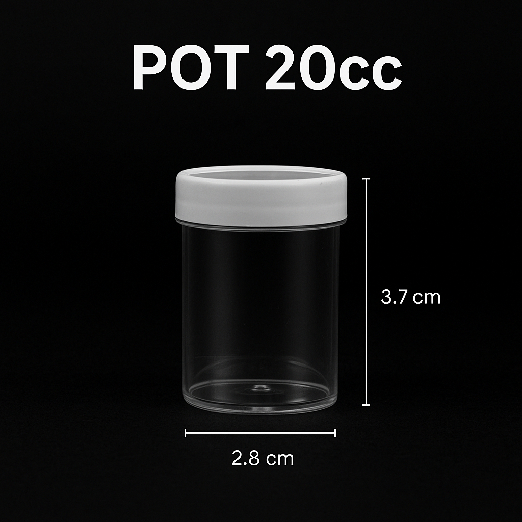 (100PCS) pot 20gr 20gram 20cc 20ml /pot obat /pot salep/ pot urine / pot kosmetik / cup 20gram 20cc 