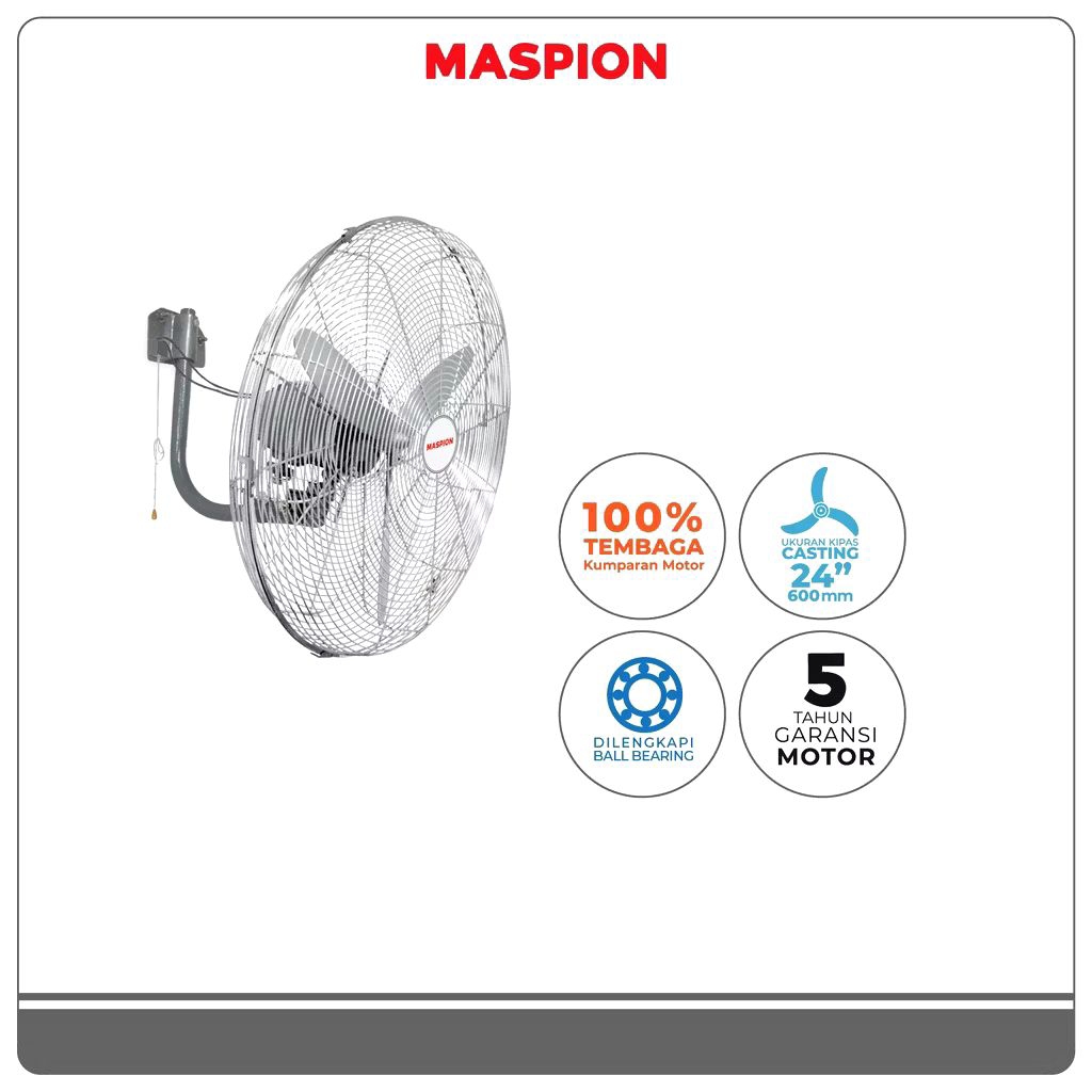 MASPION Kipas Angin Dinding 24" inch Tornado PW-603 W