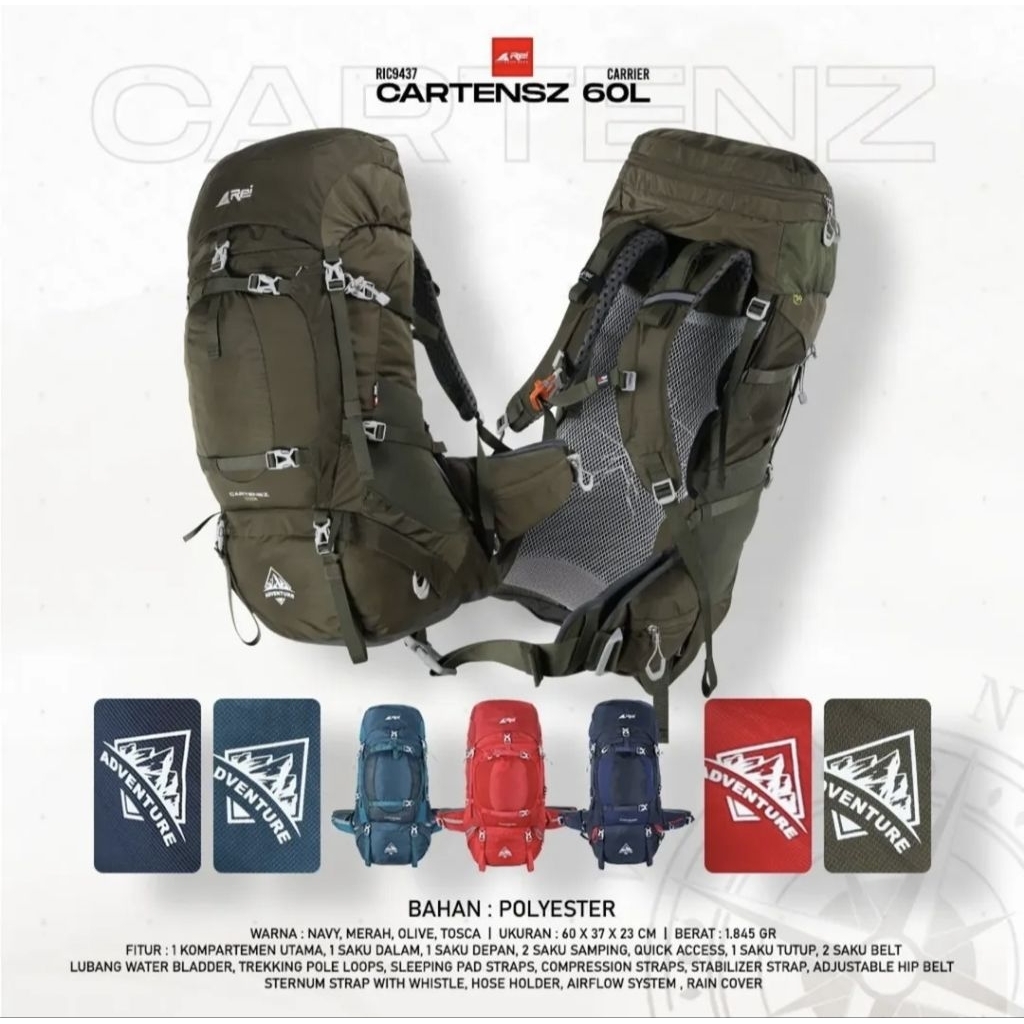 Carrier Arei outdoorgear Premium Cartenz 60L