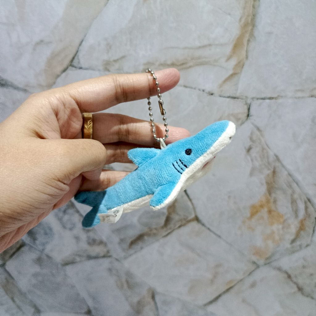 Ganci/Keychain/Keyring Boneka Hewan Laut Ikan Hiu Qualia