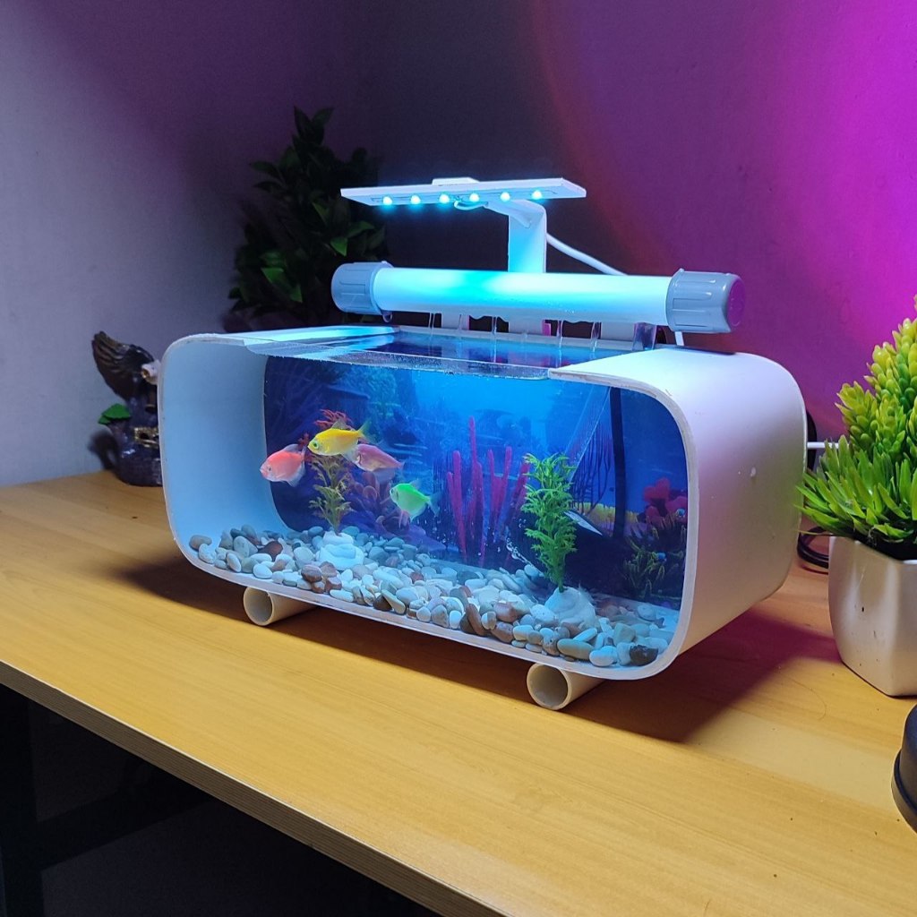 GARANSI 100% PROMO TERMURAH Aquarium mini fullset lengkap, akuarium cupang aquarium set lengkap aqua