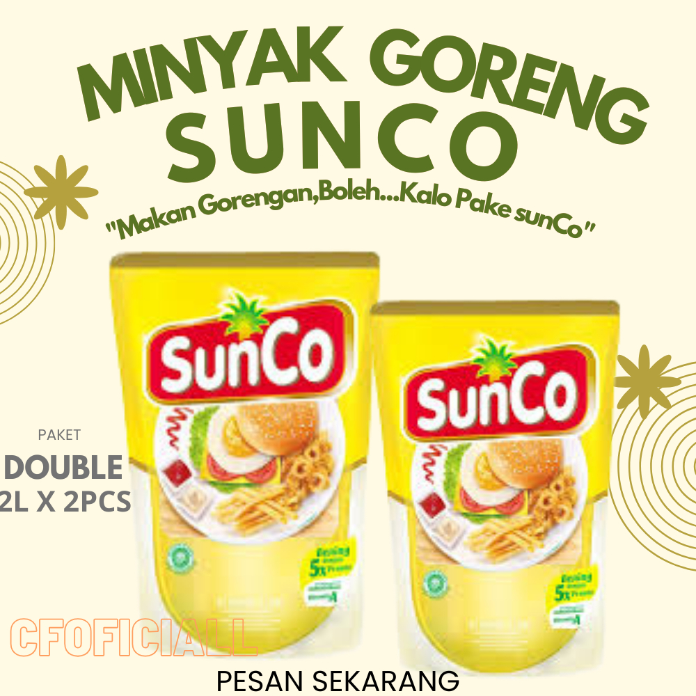 

Minyak Goreng Sunco 2 Liter Refill X2PCS ,Makan Gorengan,Boleh...Kalo Pake sunCo
